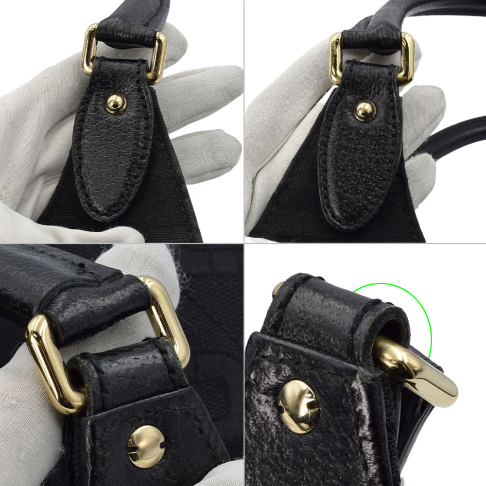 Gucci New Jackie Shoulder Bag Canvas/Leather Black - Picture 11 of 14